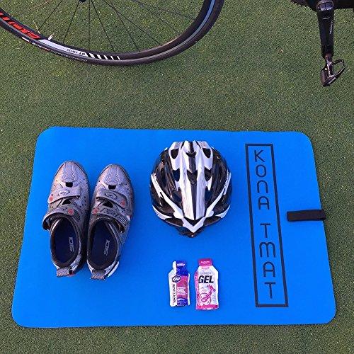 Blue Kona T Mat - Triathlon Transition Mat, Neoprene (Blue) - Urban Cycling Apparel